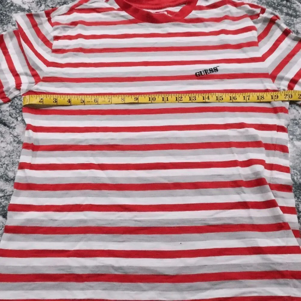 Vintage Guess Original Men's Embroidered Logo Red White Stripe - Size‎ XS - Picture 7 of 8